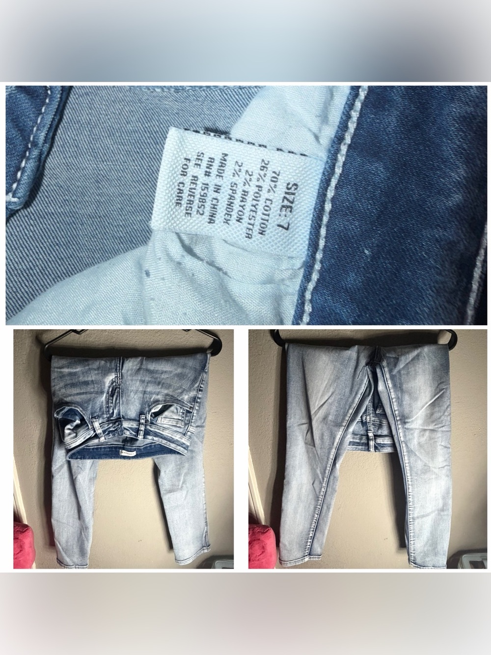 Light Blue Washed Jeans - Classic Casual Fit - Picture 3 of 4